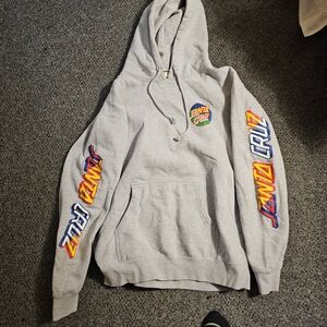 Vintage/Y2K Santa Cruz Skateboards Gray Hoodie